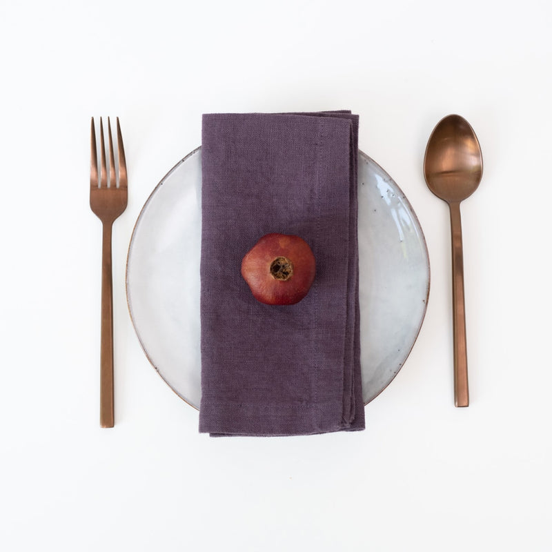 Montana Grape Linen Napkins Set of 2, from Linen Tales