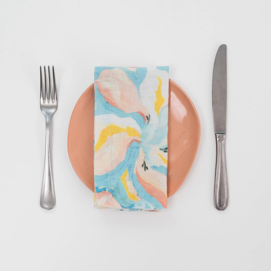 Pastel Iris Linen Napkins Set of 2, from Linen Tales