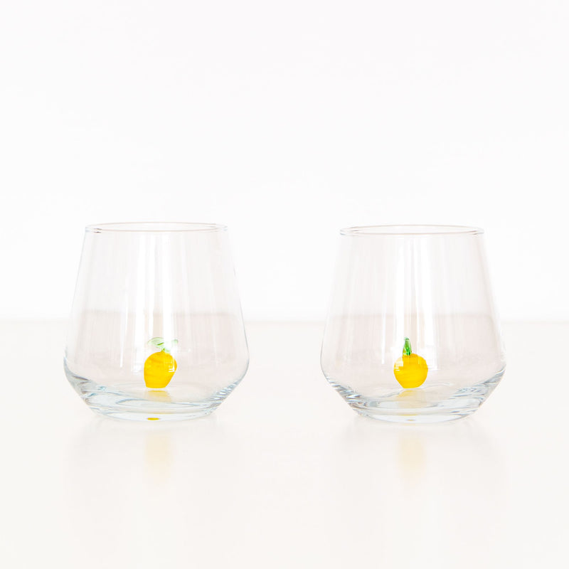 Lemon Drinking Glass