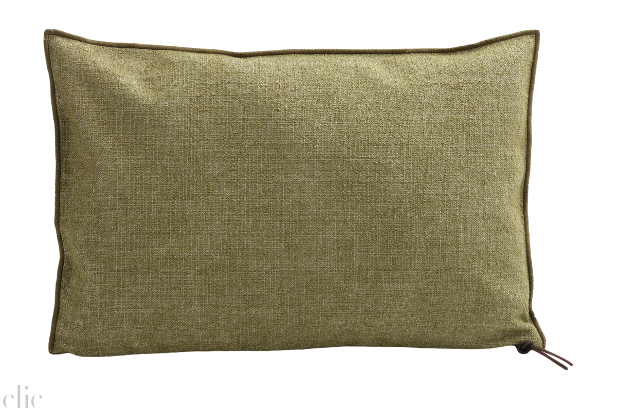 Canvas In & Outdoor Cabana Pillow 16 x 24 in Amande, from Maison de Vacances