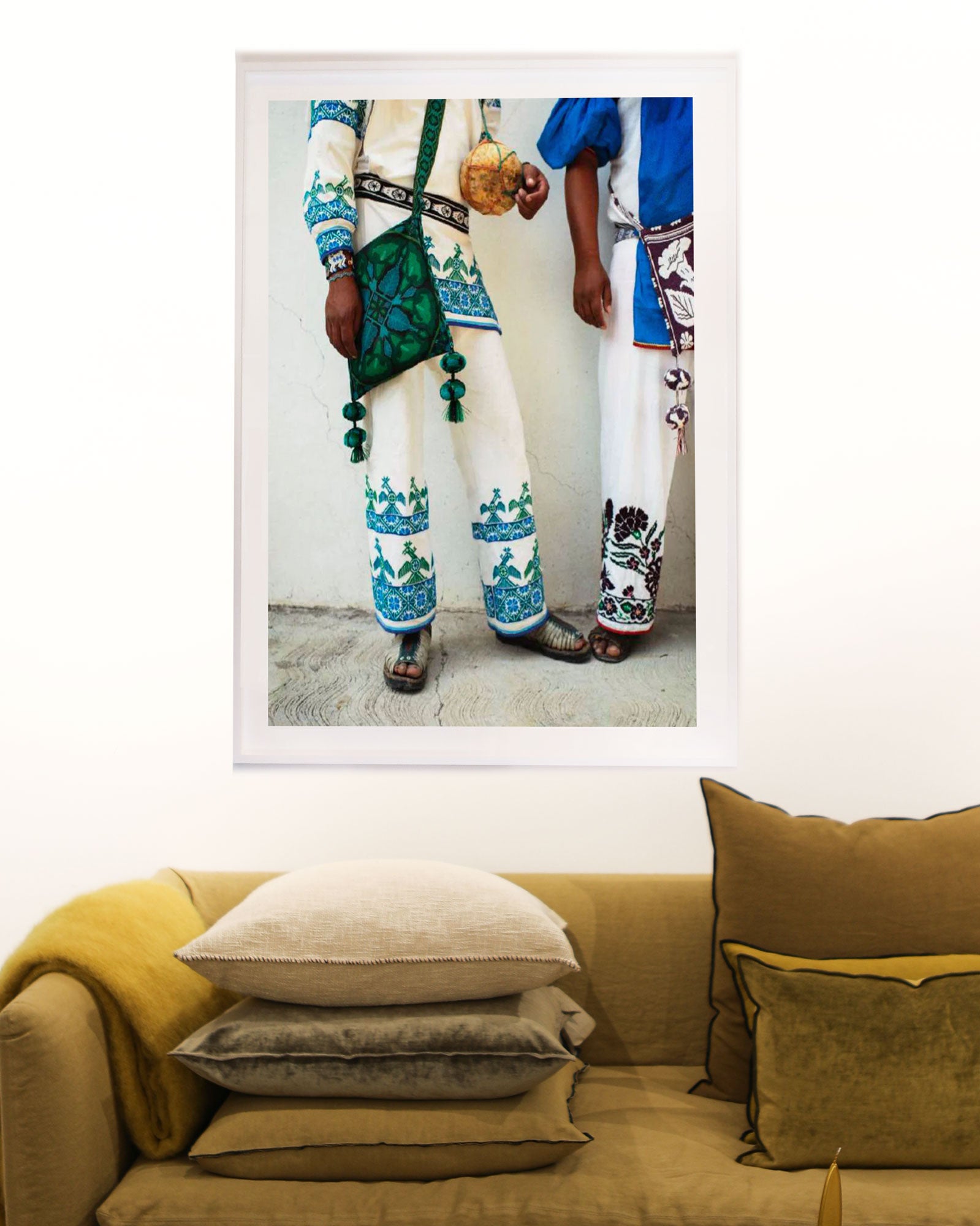 2 Huichol Men Waiting by Anne Menke