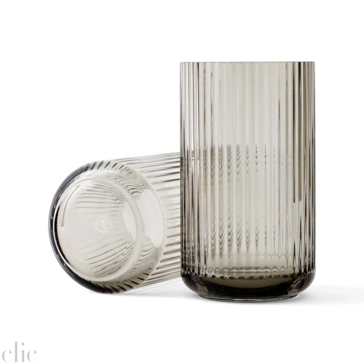 Mouth Blown Glass Vase 15" in Smoke, from Lyngby Porcelaen