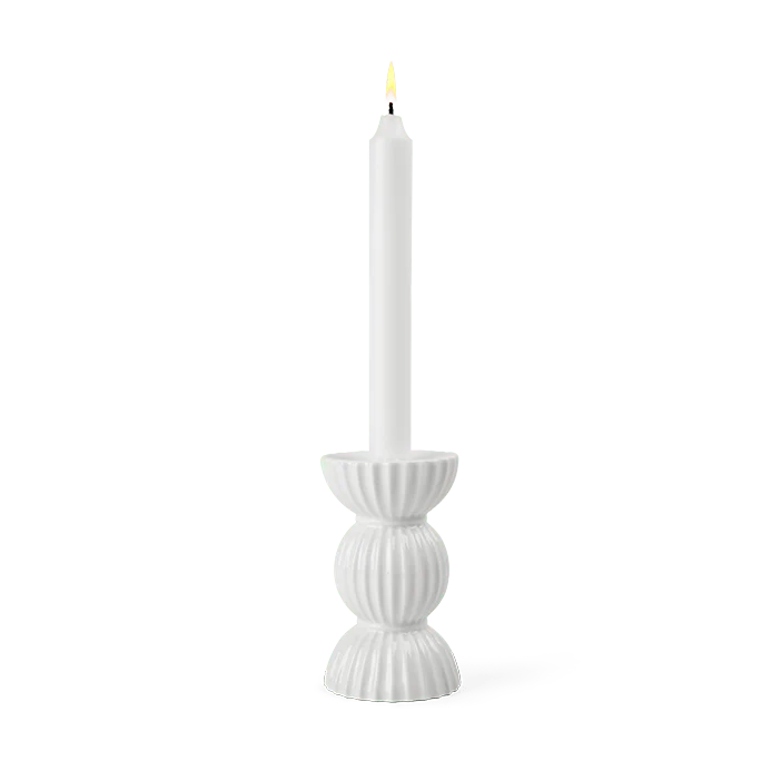 Large Tura Candleholder in White, from Lyngby Porcelaen