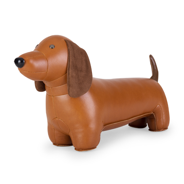 Teckel doorstop in Tan and Brown, from Zuny