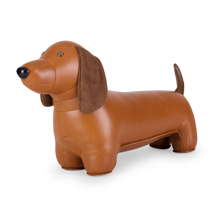 Teckel doorstop in Tan and Brown, from Zuny