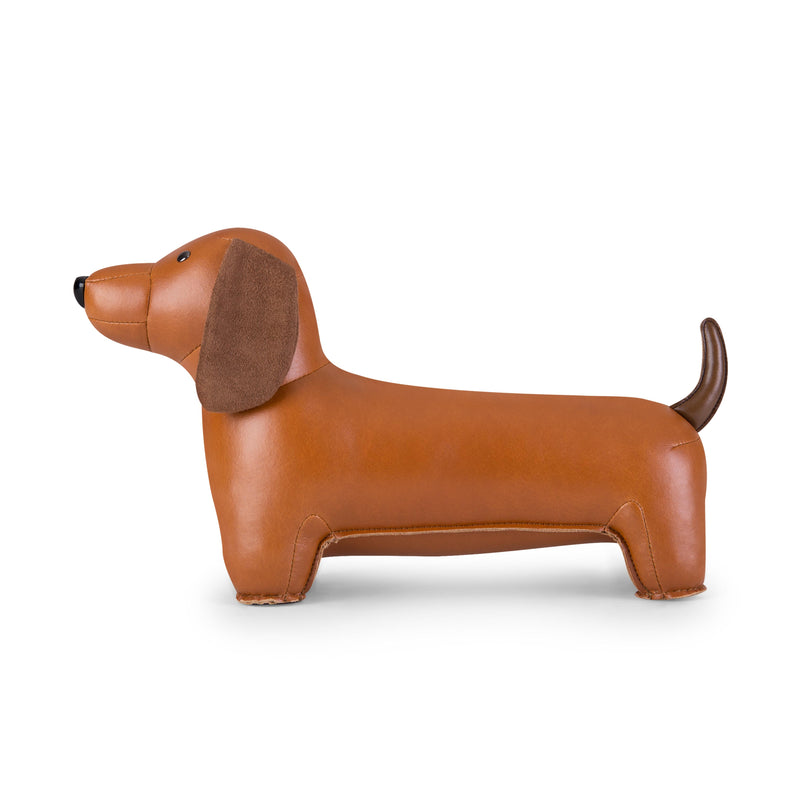 Teckel Bookend in Tan and Brown, from Zuny