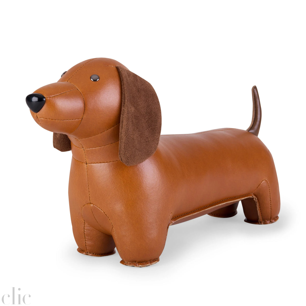 Teckel Bookend in Tan and Brown