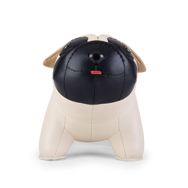 Pug Bookend in Wheat and Black, from Zuny