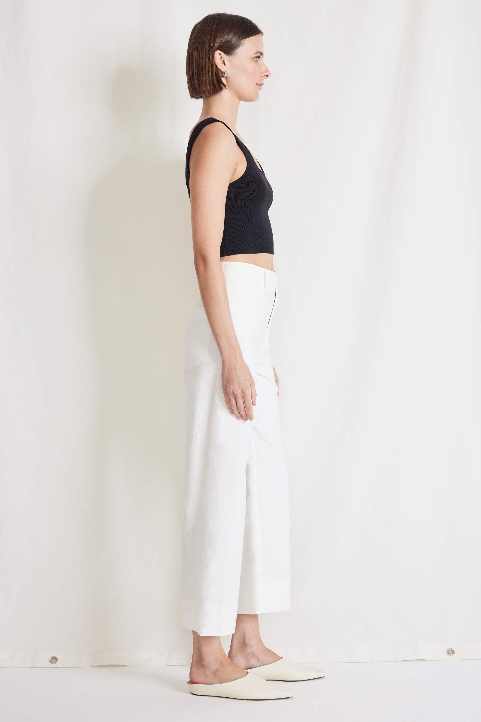Classic Merida Pant in Cream, Apiece Apart