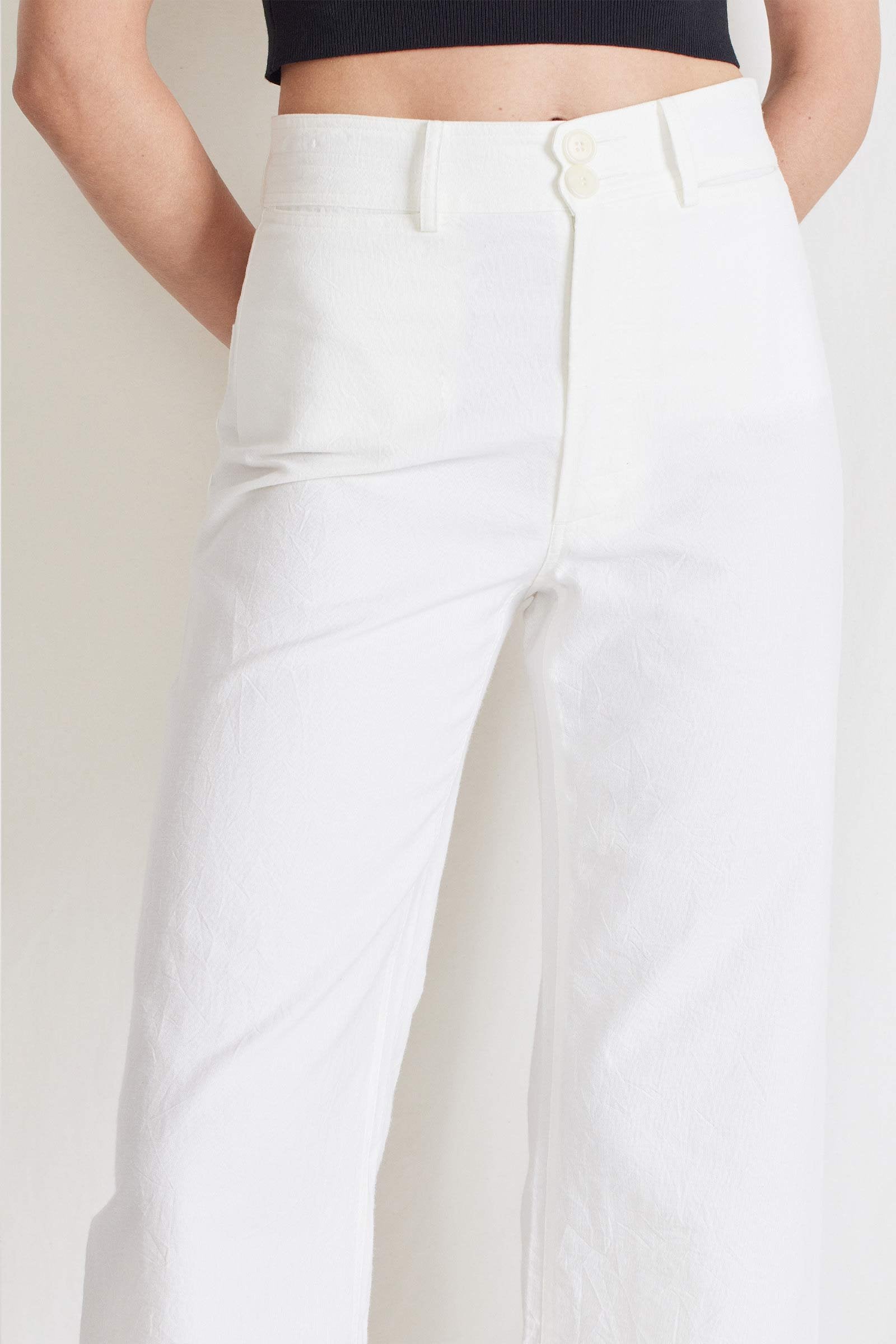 Classic Merida Pant in Cream, Apiece Apart
