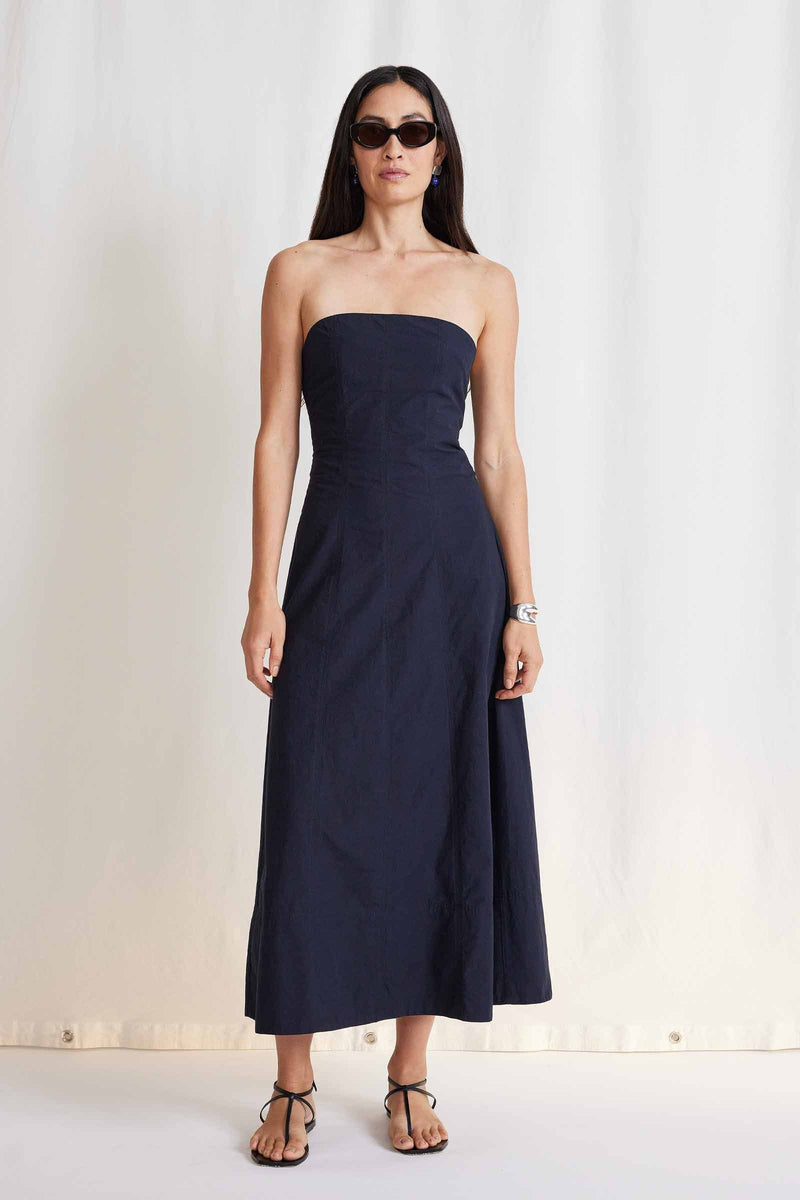 Todo Strapless Maxi Dress in Black, from Apiece Apart