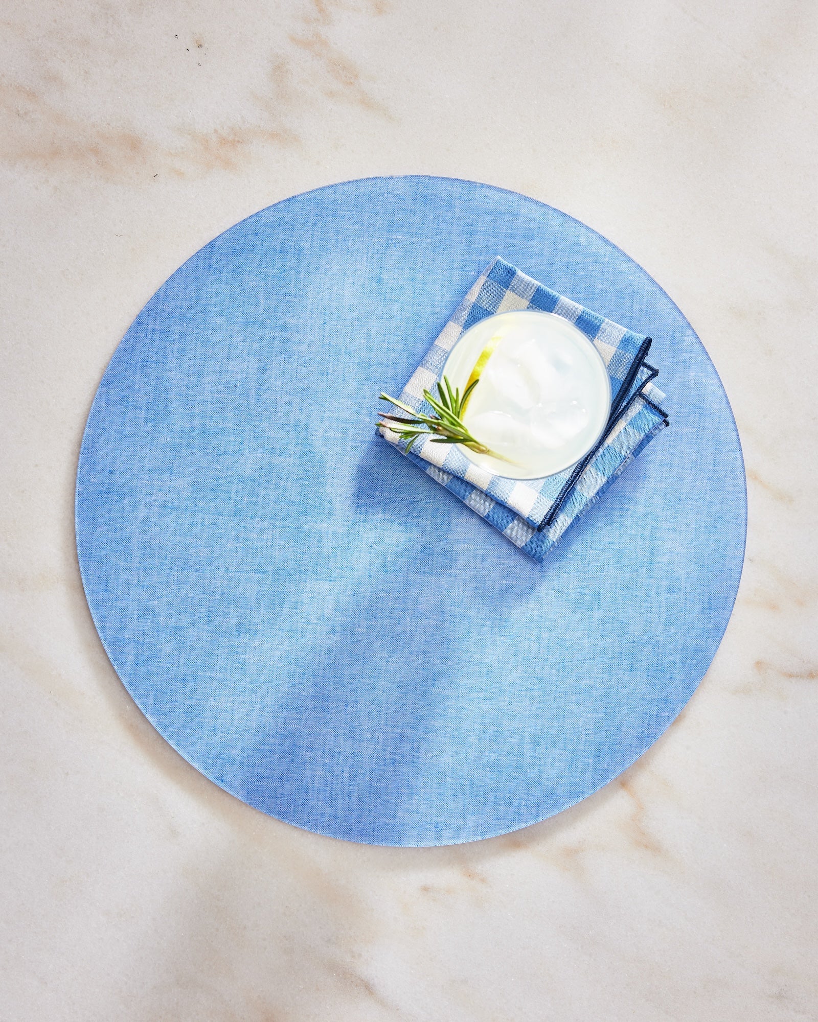Campbell set of 2 Placemats in Chambray Blue, from Proper Table