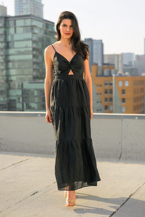 Aurora Dress in Black, from Lavender Brown
