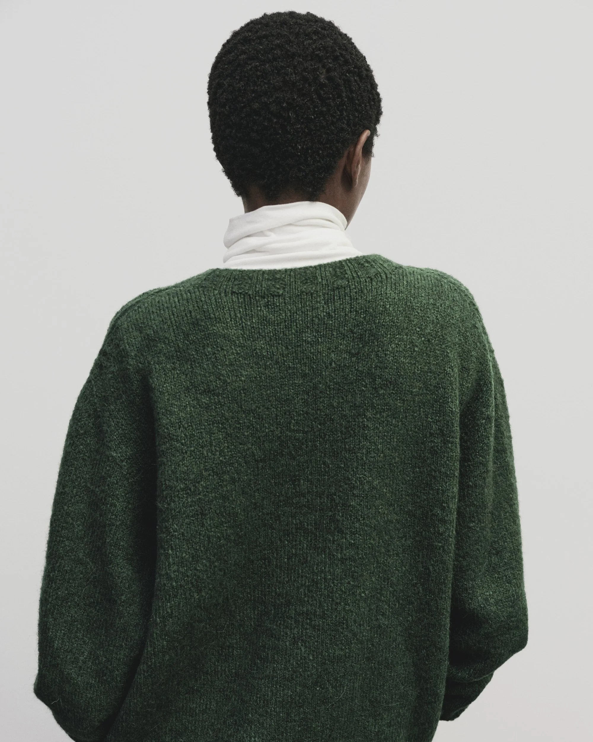 Alpaca Blend Wholegarment Knit in Green, from Mijeong Park