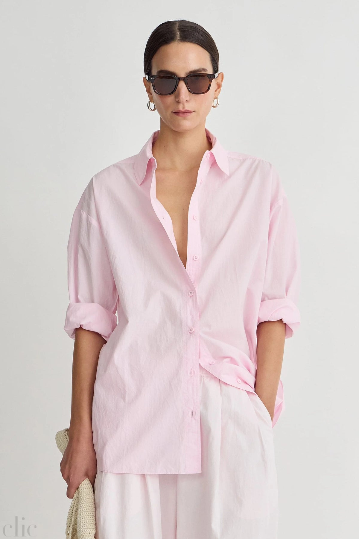 Isolde Button Down in Rosewater, from Apiece Apart