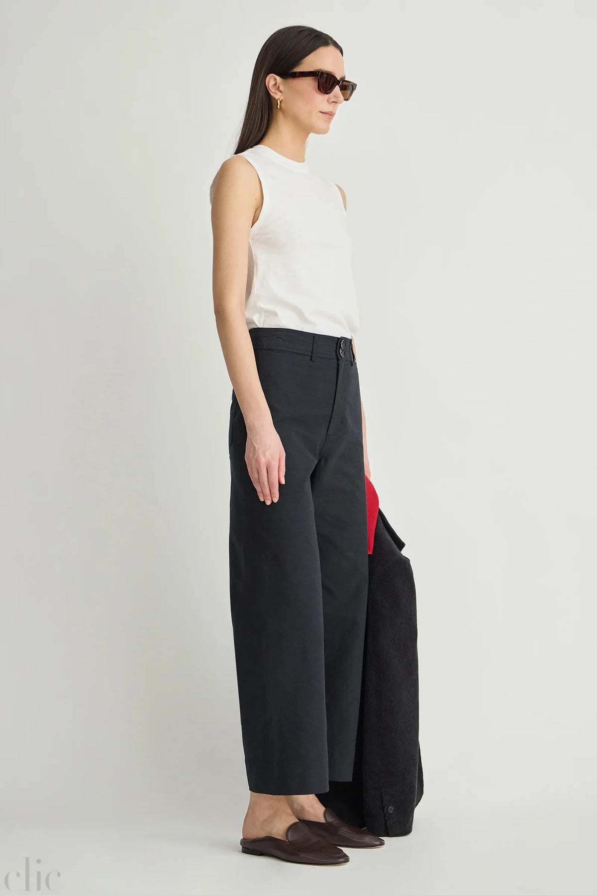 Classic Merida Pant in Black, from Apiece Apart