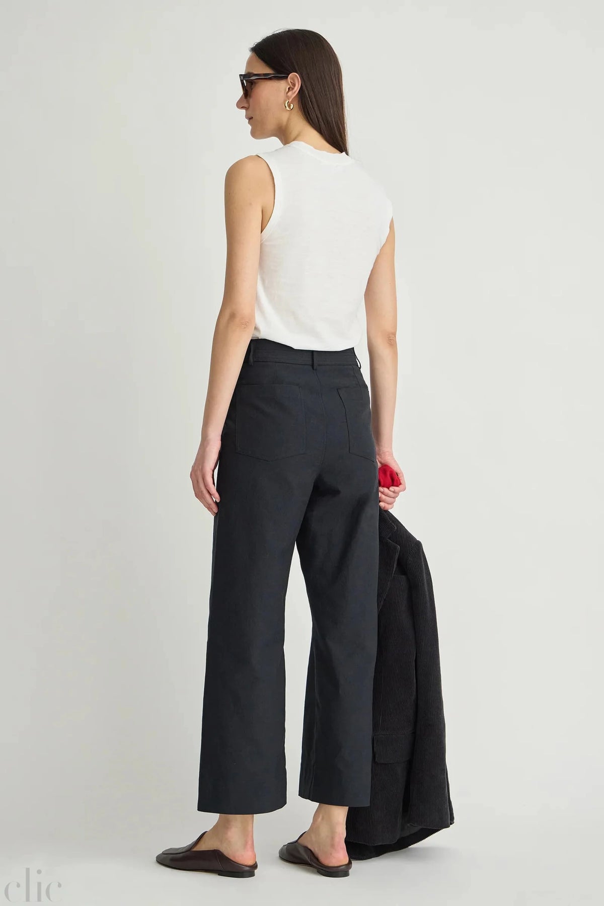 Classic Merida Pant in Black, from Apiece Apart