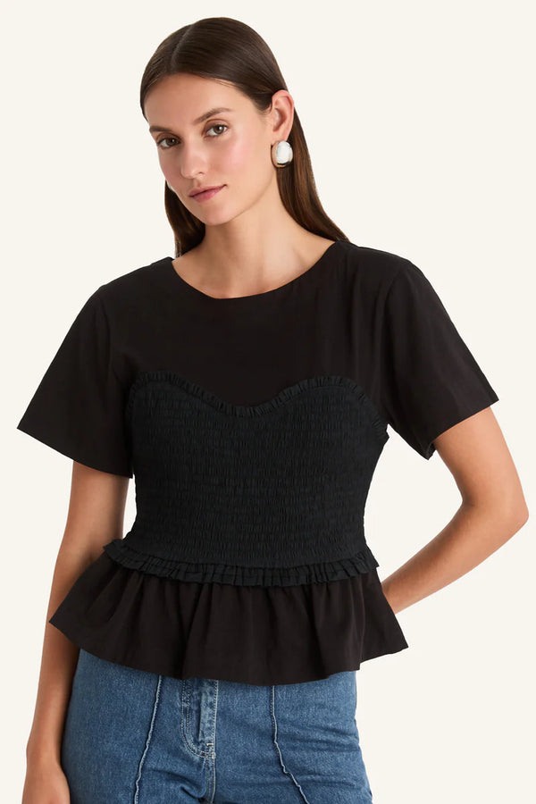 Shel Top in Black, from Merlette