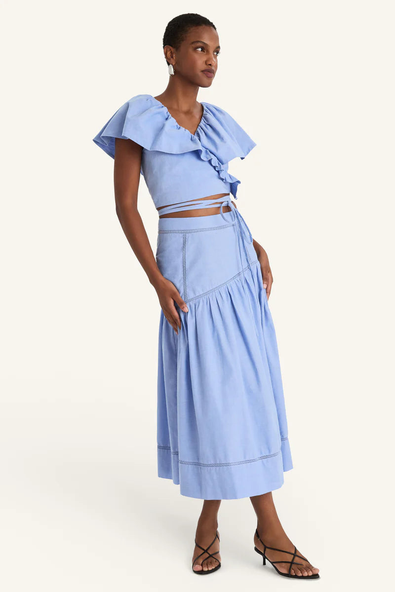Lawrence Skirt in Chambray, from Merlette