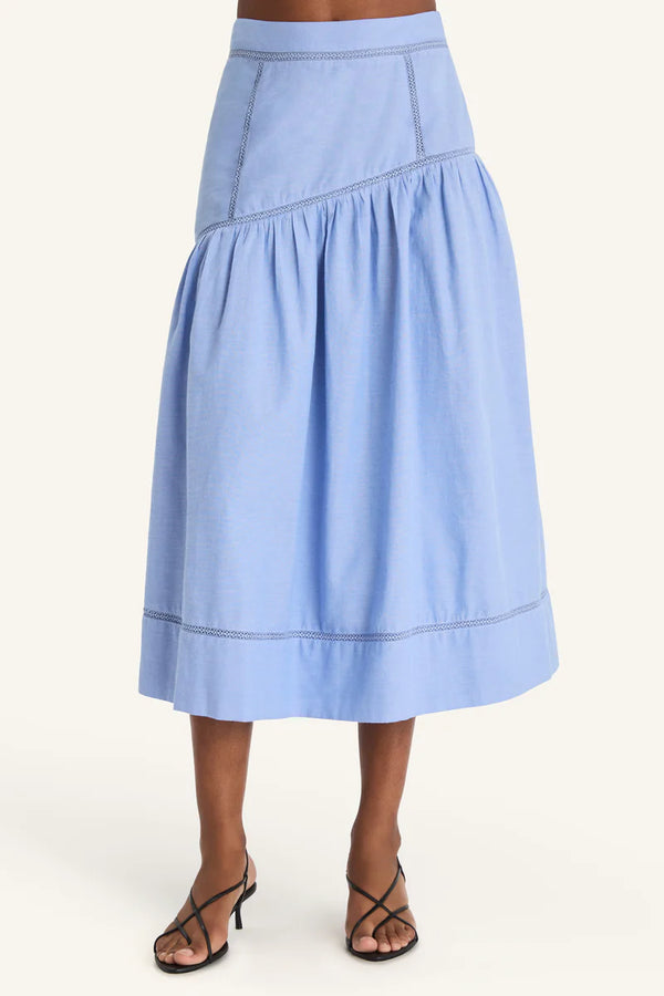 Lawrence Skirt in Chambray, from Merlette