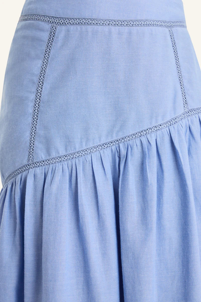 Lawrence Skirt in Chambray, from Merlette