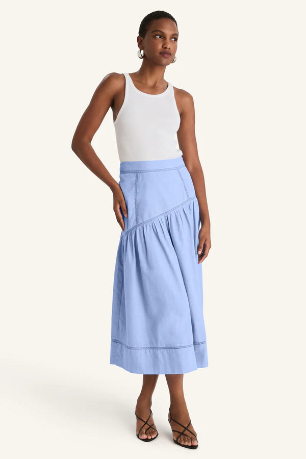 Lawrence Skirt in Chambray, from Merlette