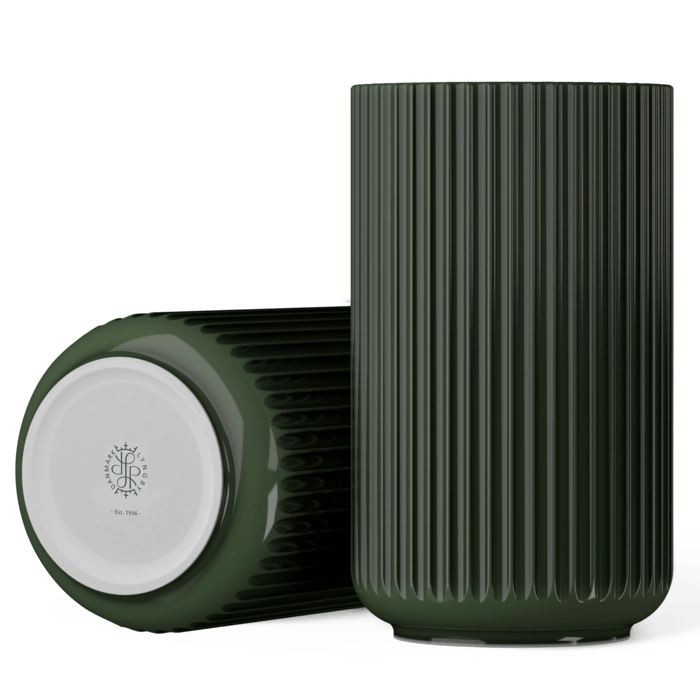 Lyngby Vase 12.2" in Dark Green, from Lyngby Porcelaen