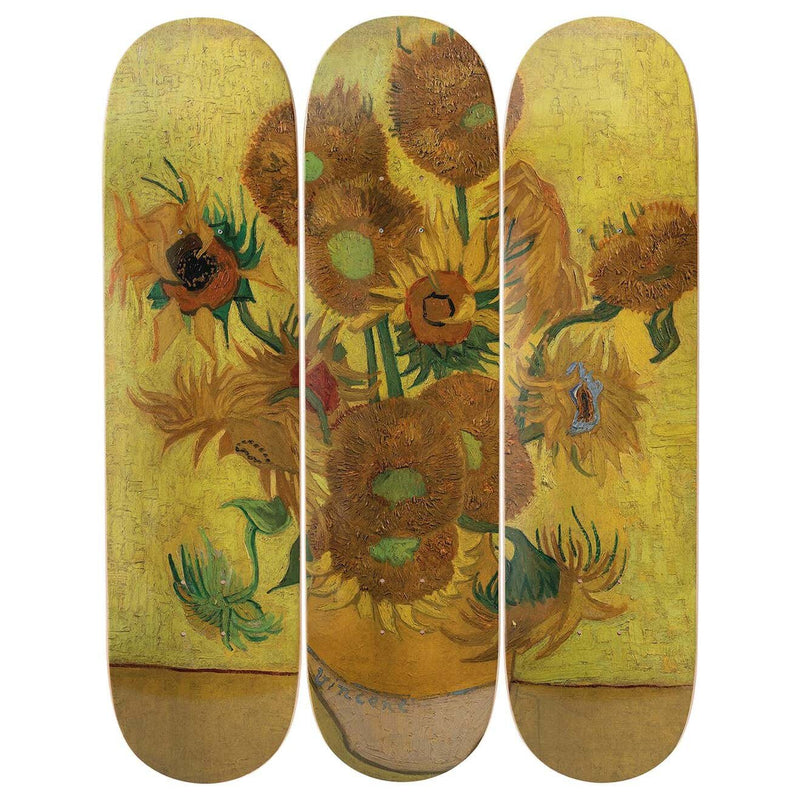 Vincent Van Gogh Sunflowers Skateboard from The Skateroom