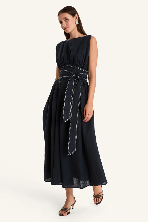 Verena Dress in Navy, from Merlette