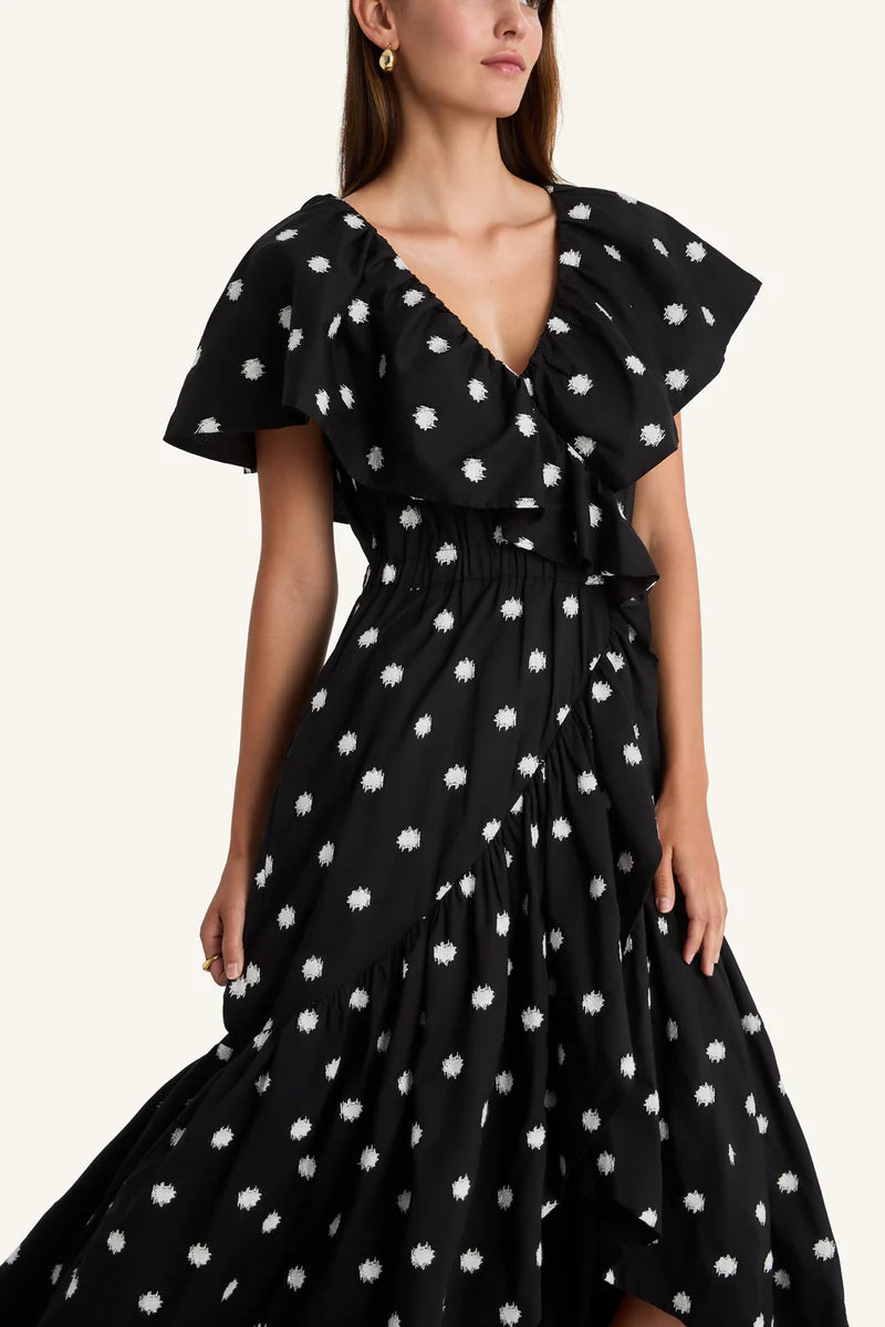 Loris Dress in Ikat Emb Dot, from Merlette