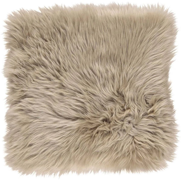 Square Wool Seat Cover in Taupe, from Natures Collection