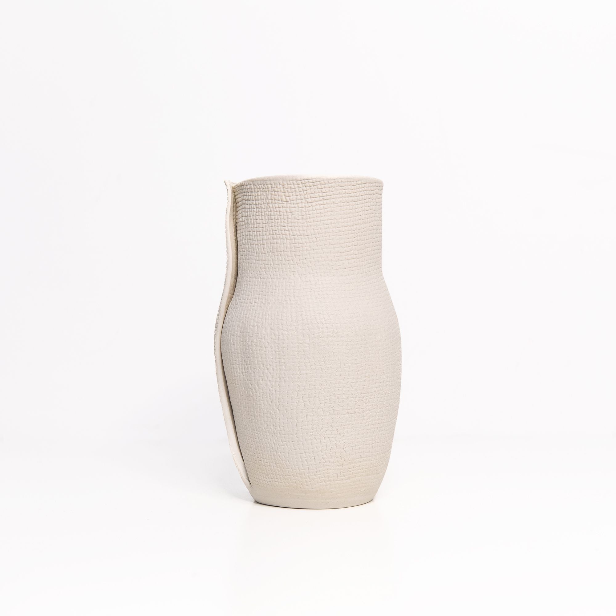 Small Burlap Vase in Cream, from CYM