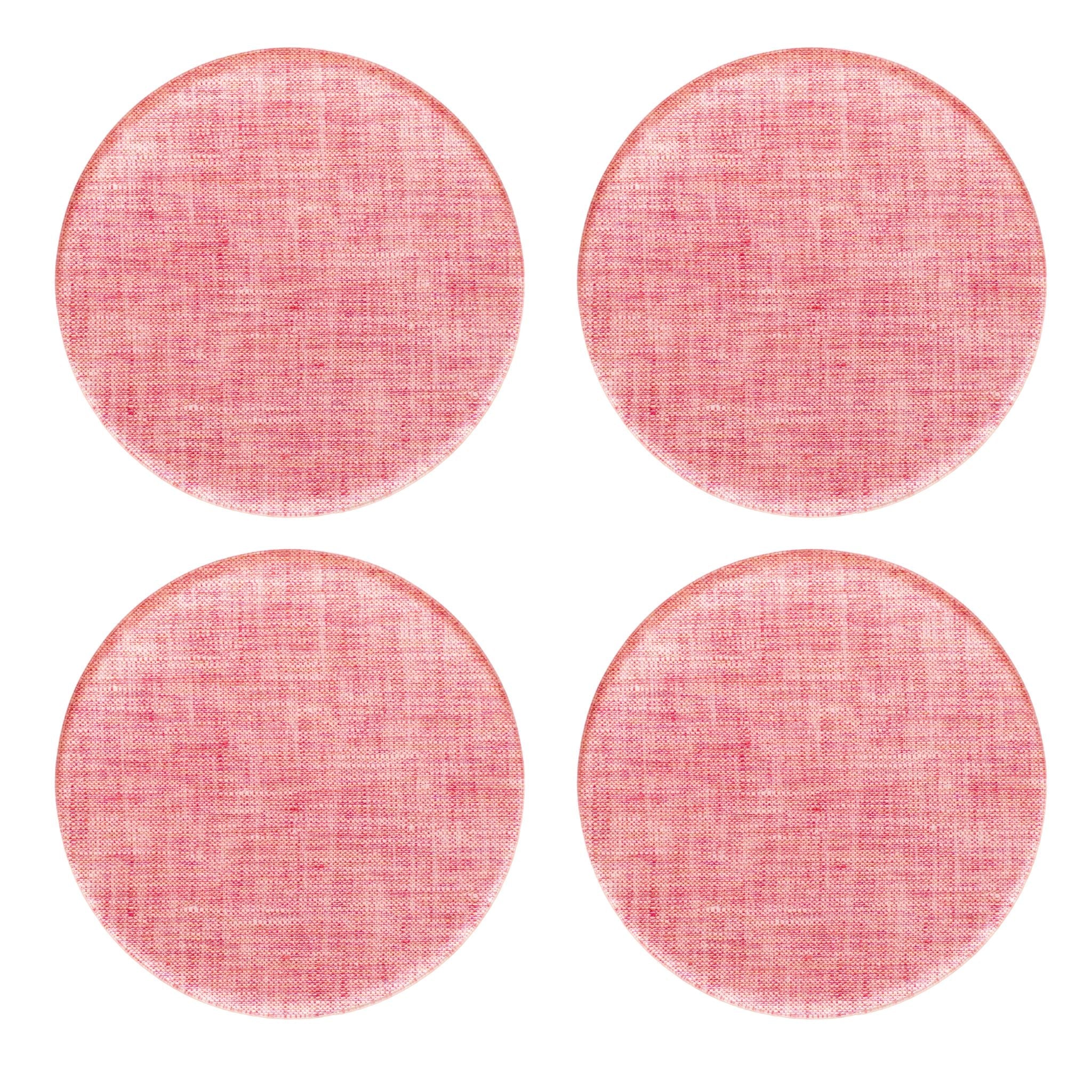 Set of 4 Coasters in Waller Red Chambray, from Proper Table