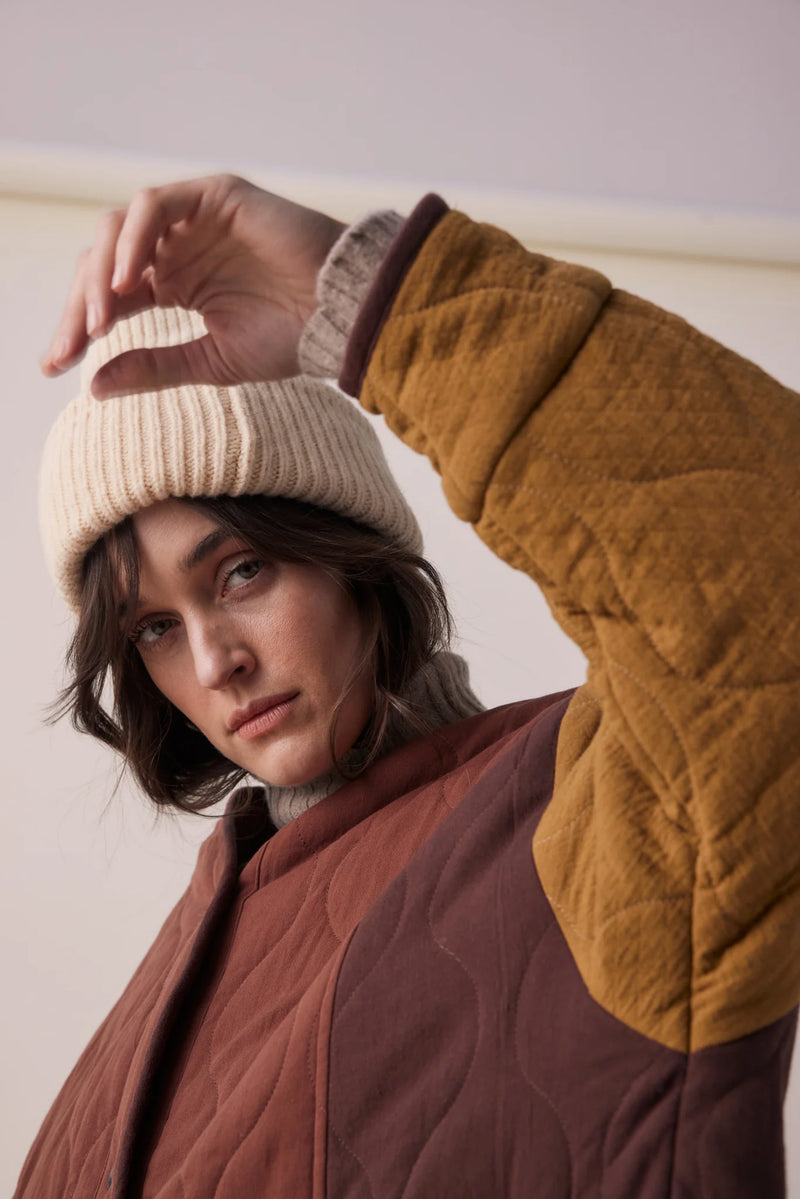 Patch Quilted Jacket, from Amente