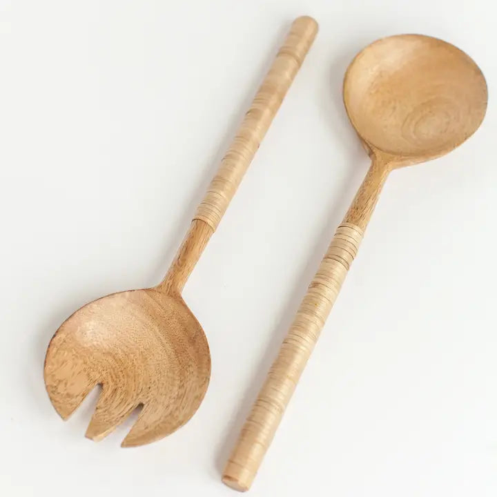 Thin Woven Mango Wood Salad Servers, from Creative Women