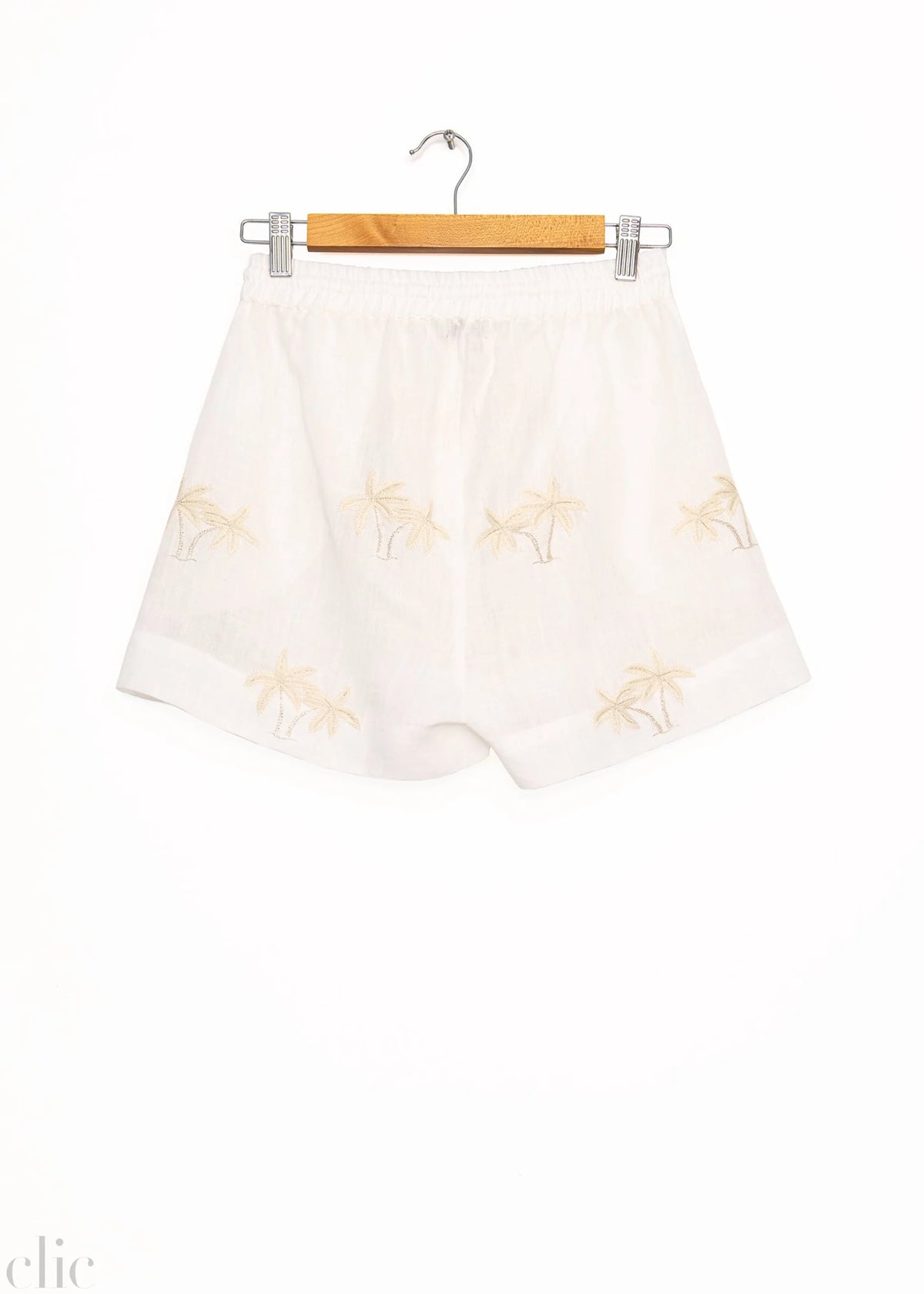 Thread Palm Mini Shorts in White, from Benaras by Citrus