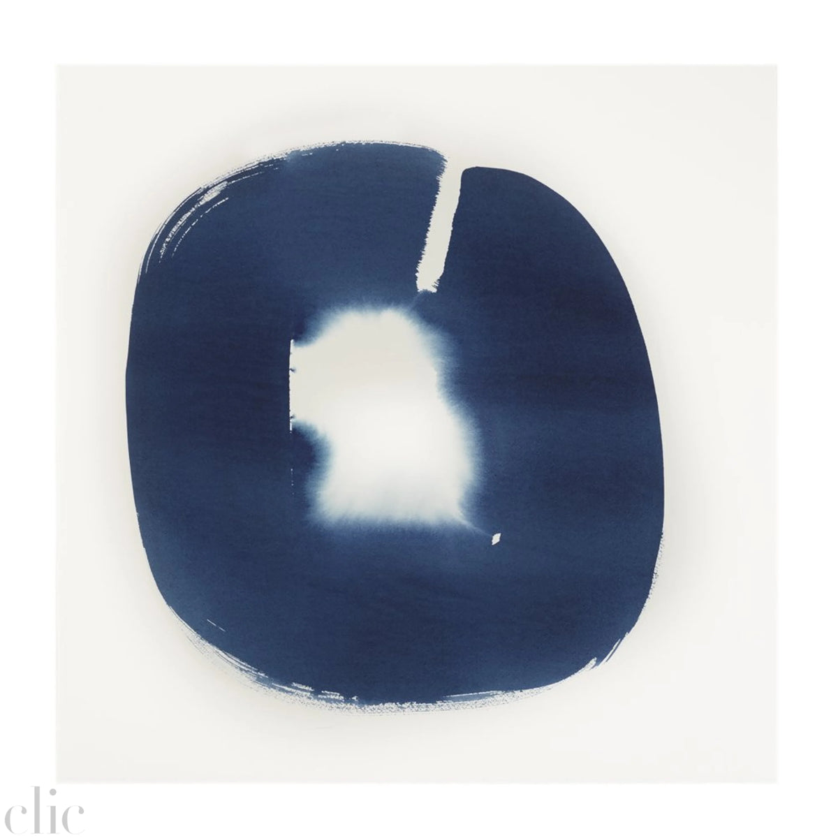 Aperture in Middle Blue V, 21x21 by Veronique Gambier