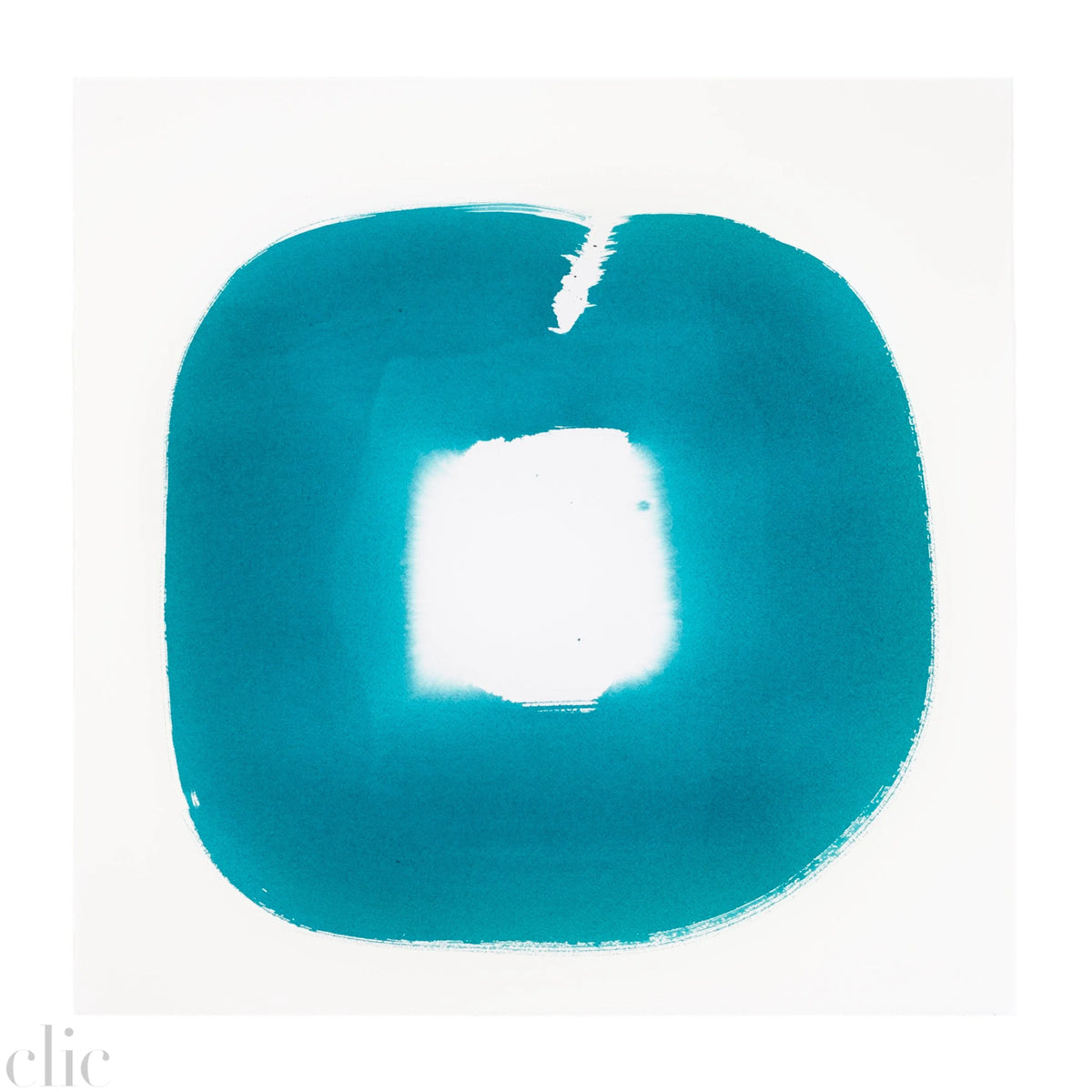 Aperture in Turquoise XXII, 21x21 by Veronique Gambier