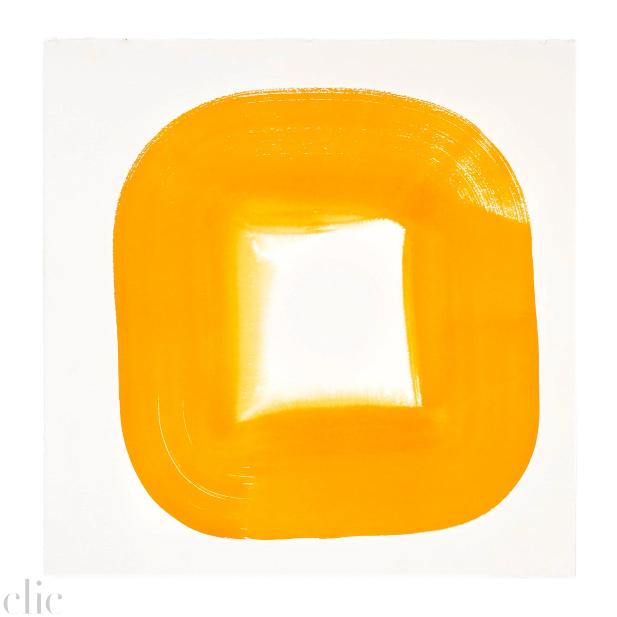 Aperture in Sunshine Orange IV, 28x28  by Veronique Gambier