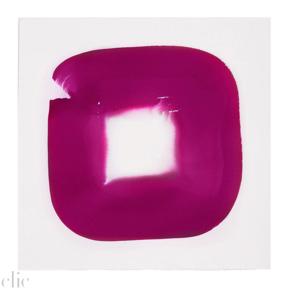 Aperture in Raspberry XV, 28x28  by Veronique Gambier