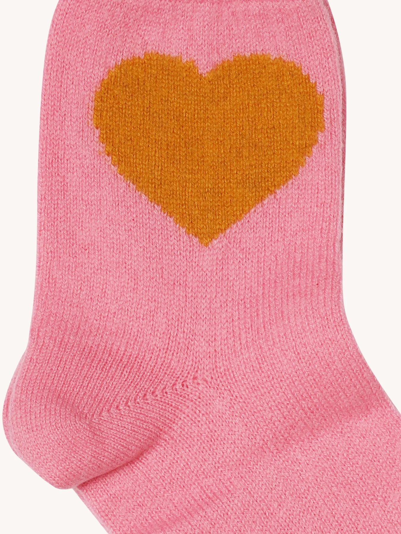Heart Socks in Candy & Mustard, from Jumper 1234