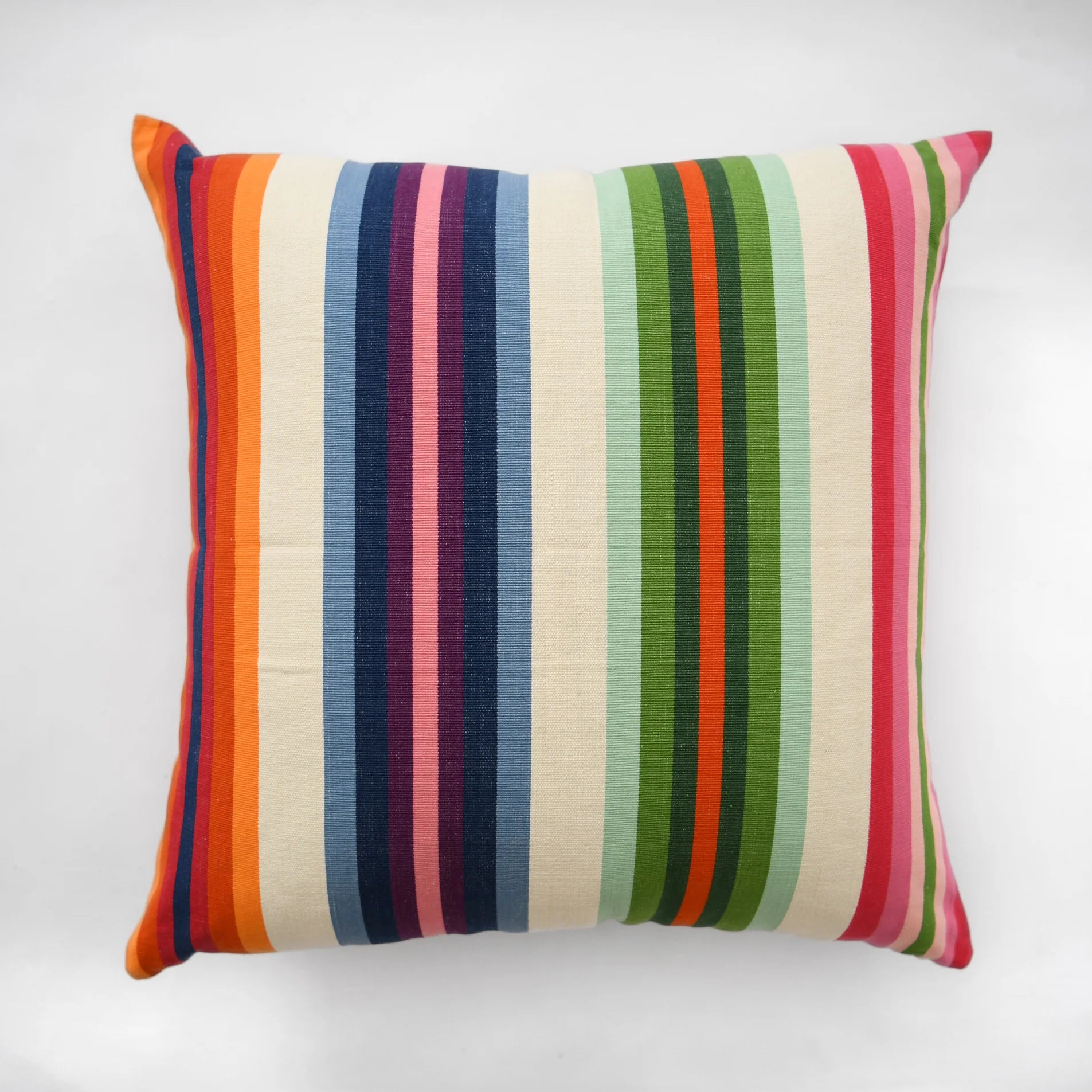 Pillow in Rainbow Stripe 26" x 26", from Garza Marfa