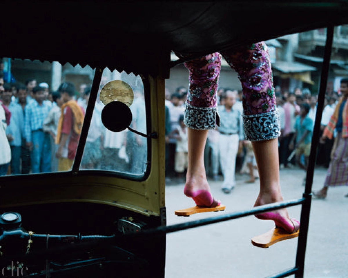 Pink Feet on Rickshaw by Anne Menke