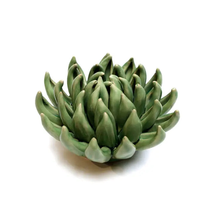 English Garden Succulent Ceramic Flowers in Green, from Chive