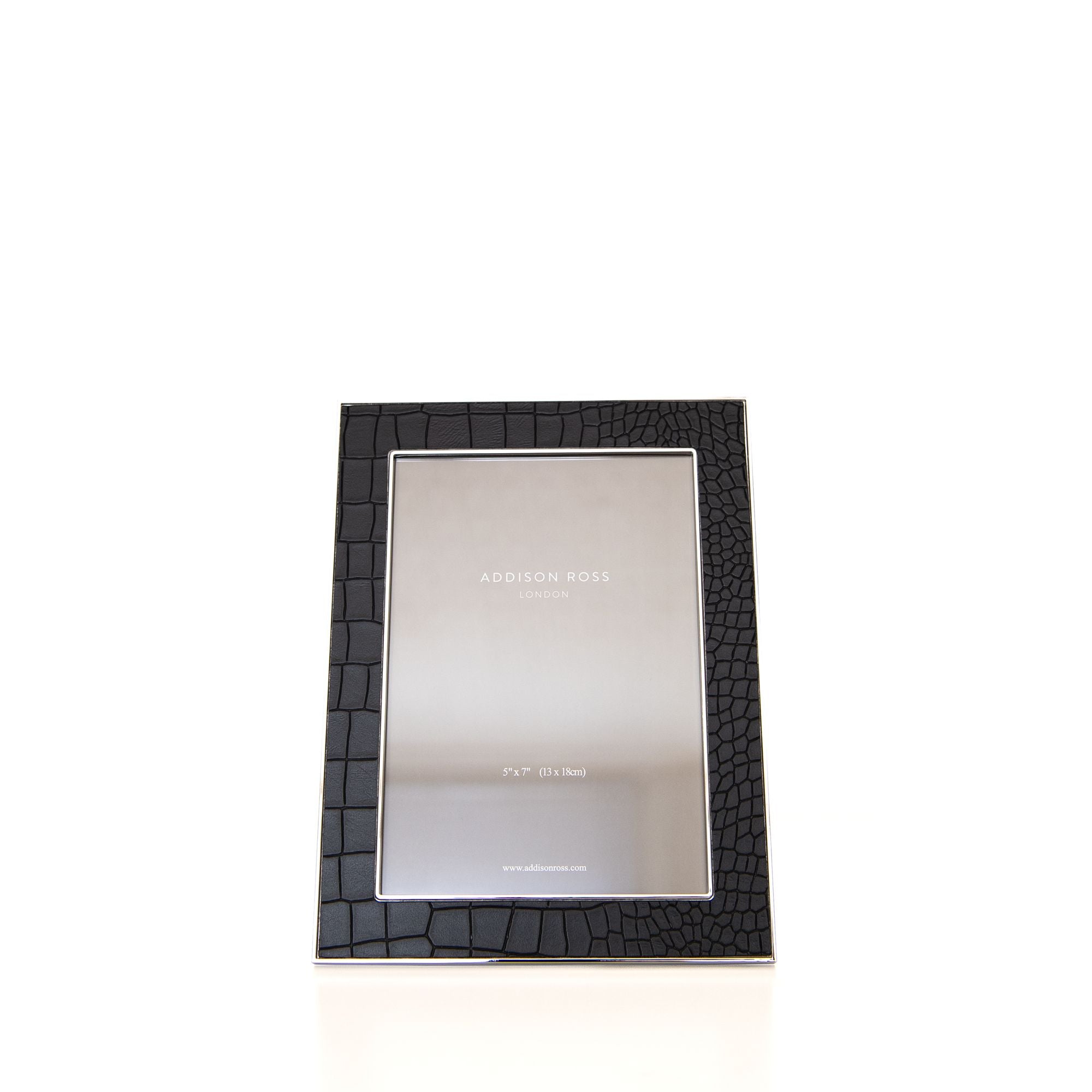 5 x 7 Croc Frame in Black and Silver, from Addison Ross