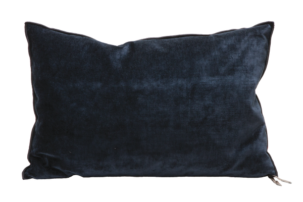 Velvet Pillow 16x24 Bleu Nuit, from Maison De Vacances