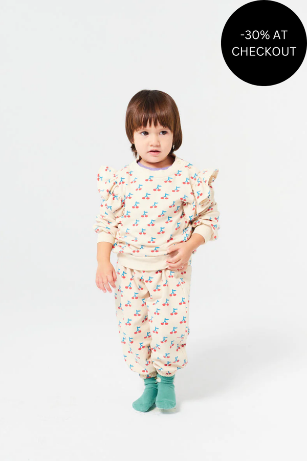 Cherry All Over Jogging Pant, from Bobo Choses