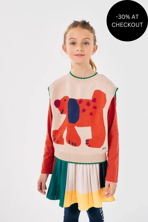 Fairy Dog Jacquard Knitted Vest, from Bobo Choses