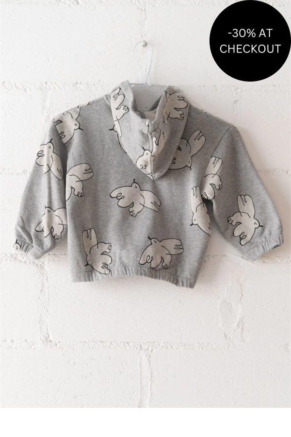 Freedom Bird Zipped Hoodie, from Bobo Choses