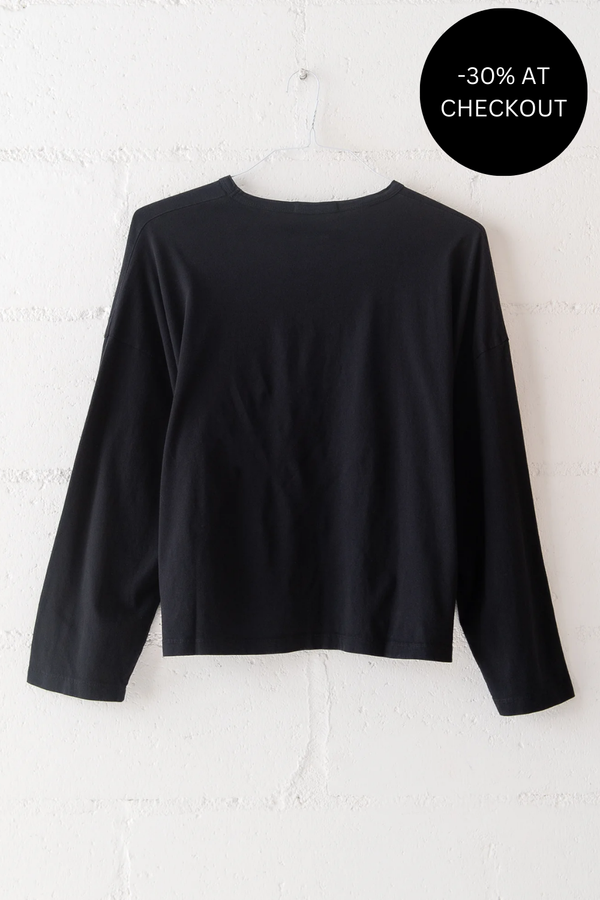 Loose Tee in Black, from Black Crane